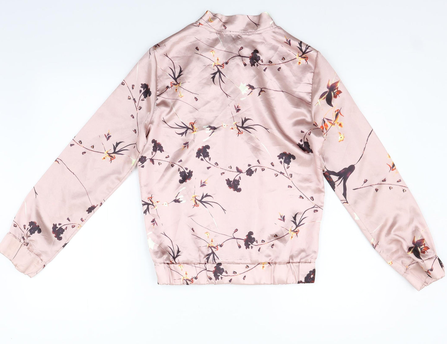 b. you Womens Pink Floral  Jacket  Size 10