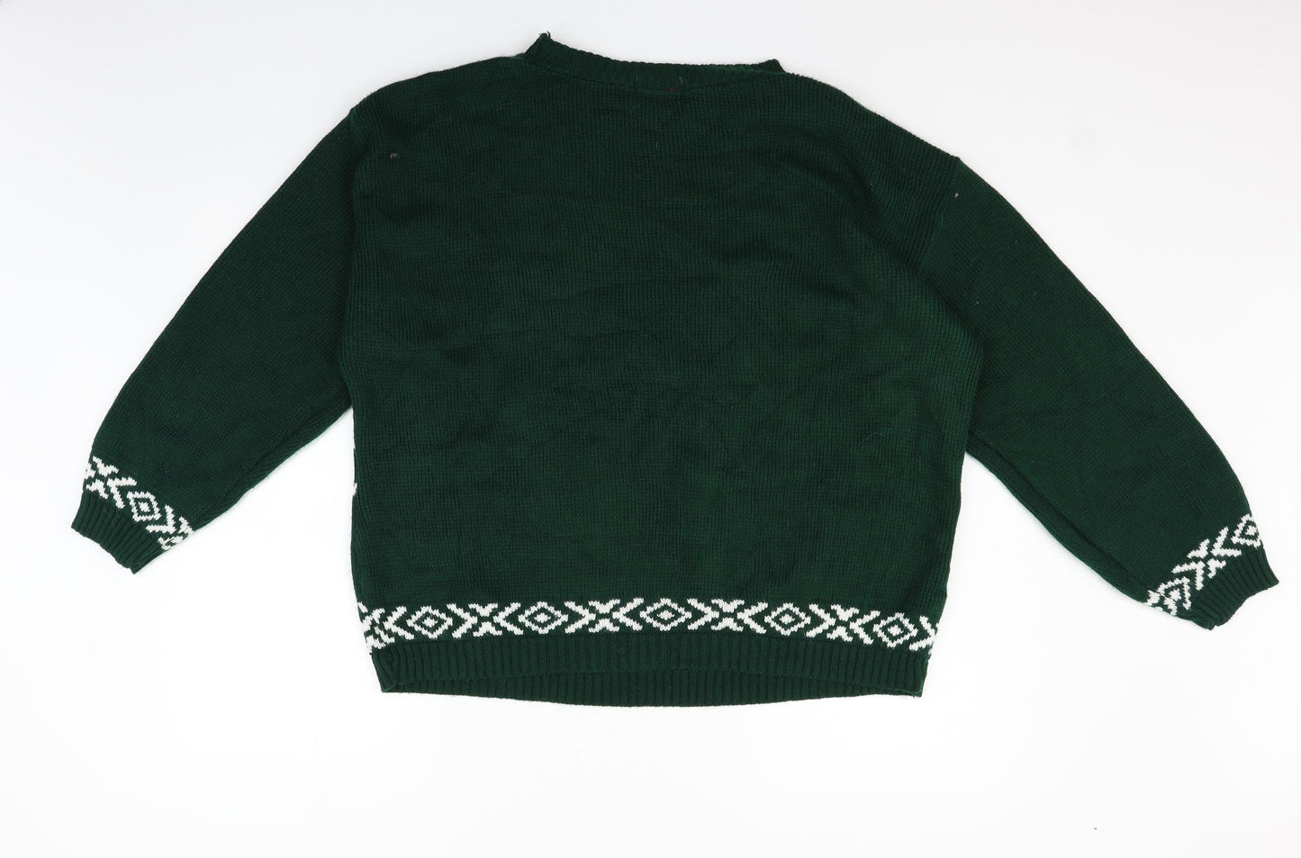 alessandra sarosni Mens Green   Pullover Jumper Size 4XL  - CHRISTMAS