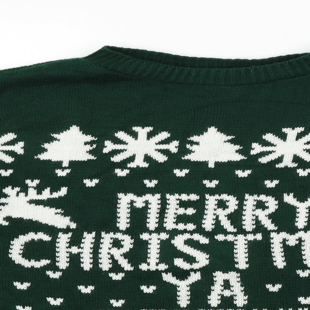 alessandra sarosni Mens Green   Pullover Jumper Size 4XL  - CHRISTMAS