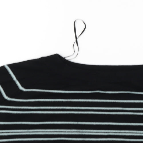 Monsoon Womens Black Striped  Pullover Jumper Size M