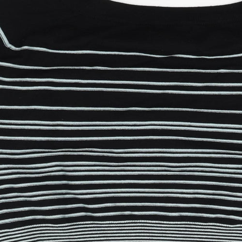 Monsoon Womens Black Striped  Pullover Jumper Size M