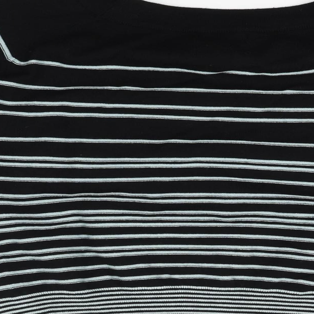 Monsoon Womens Black Striped  Pullover Jumper Size M
