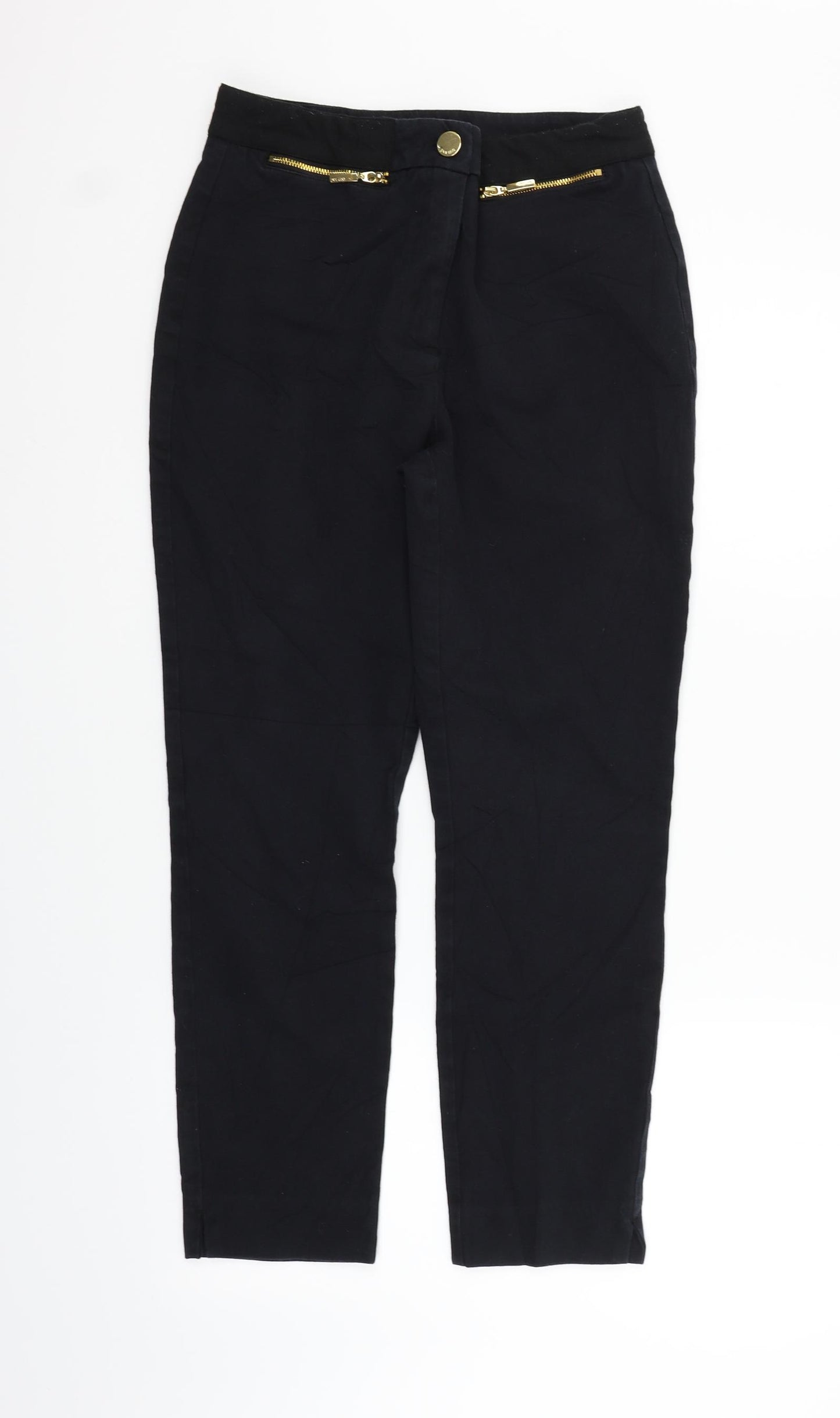 Per Una Womens Black   Trousers  Size 10 L25 in