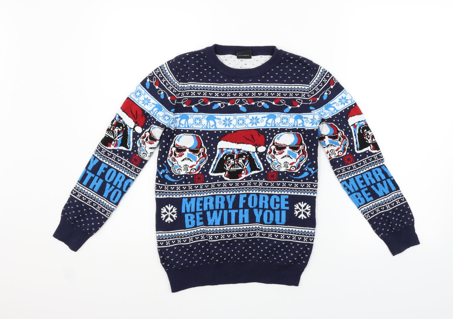 TU Girls Blue   Pullover Jumper Size 10 Years  - Star wars