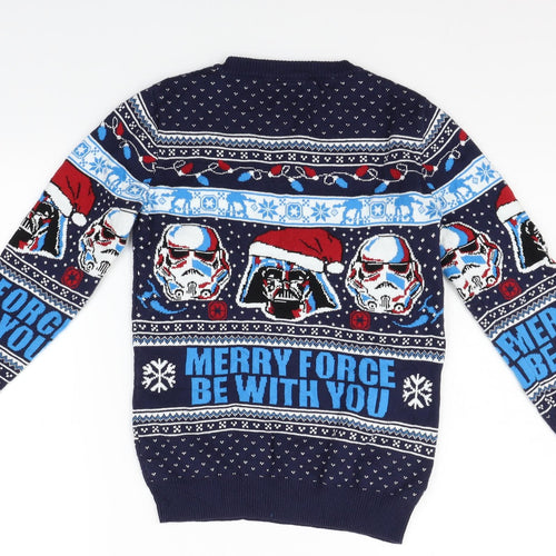 TU Girls Blue   Pullover Jumper Size 10 Years  - Star wars