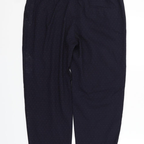 Marks and Spencer Womens Black Houndstooth  Trousers  Size 14 L23 in