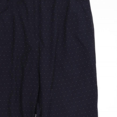 Marks and Spencer Womens Black Houndstooth  Trousers  Size 14 L23 in