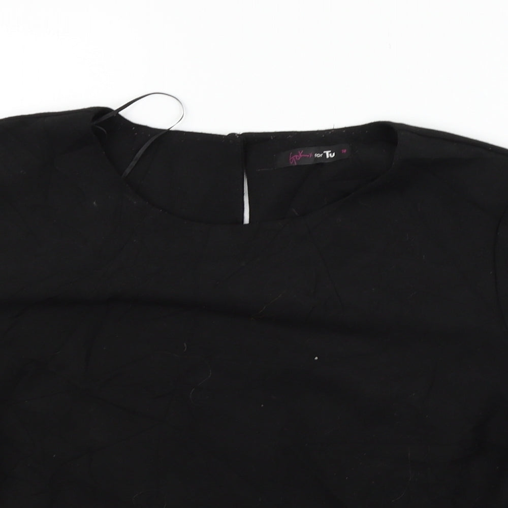 TU Womens Black   Basic Blouse Size 18