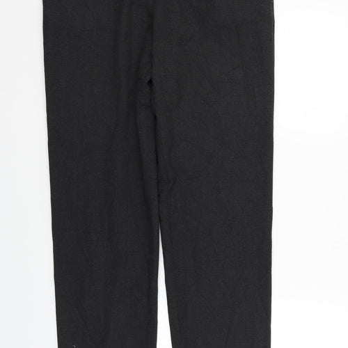 Marks and Spencer Womens Grey Houndstooth  Trousers  Size 14 L30 in