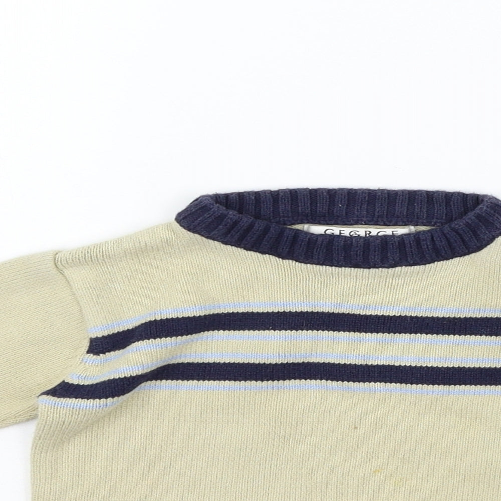 George Boys Beige   Pullover Jumper Size 12-18 Months