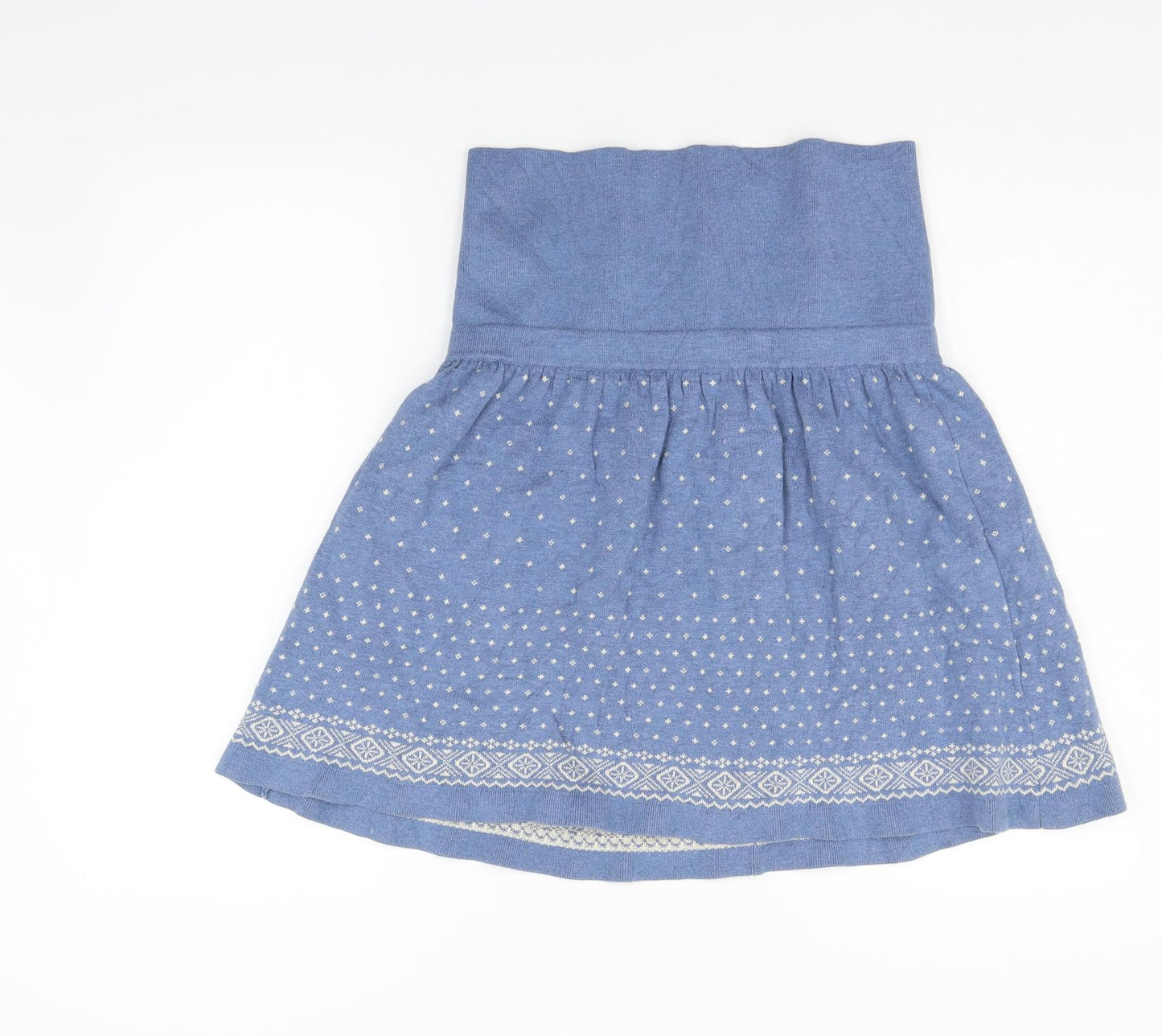 Fat Face Womens Blue Geometric  Flare Skirt Size 16