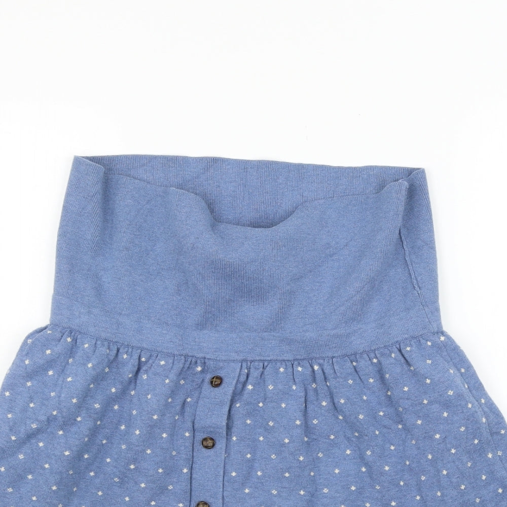 Fat Face Womens Blue Geometric  Flare Skirt Size 16