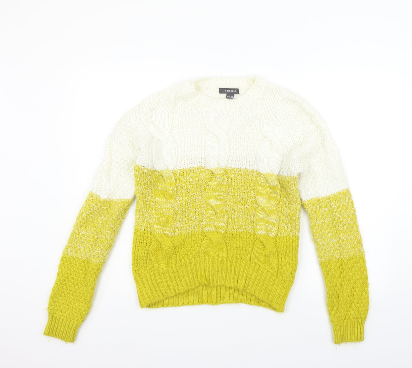 Primark Womens Yellow   Pullover Jumper Size S