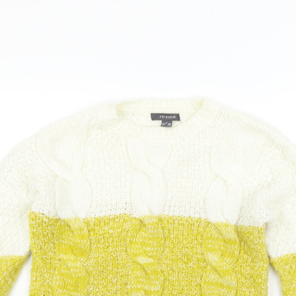 Primark Womens Yellow   Pullover Jumper Size S