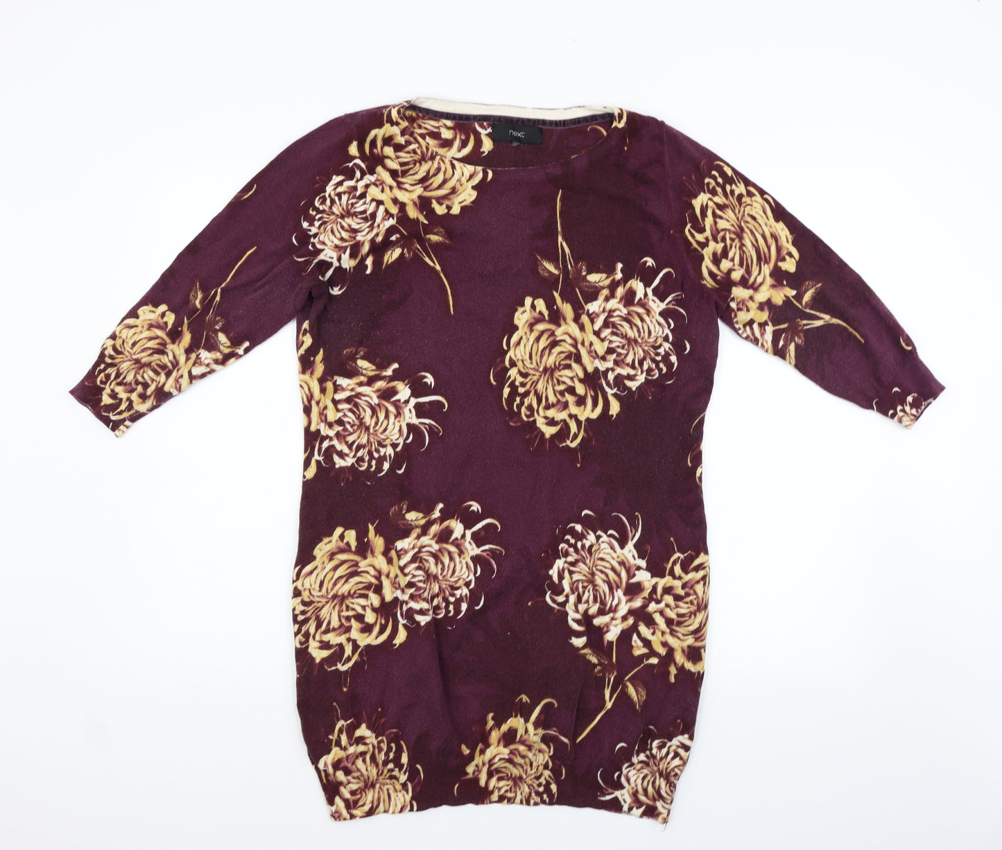 NEXT Womens Pink Fair Isle  Jumper Dress  Size 18