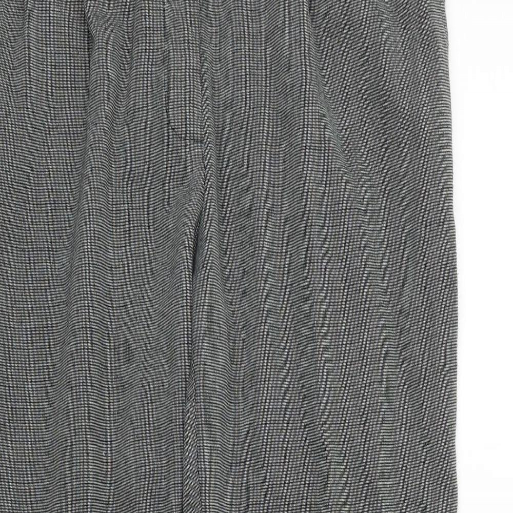Papaya Womens Grey Check  Trousers  Size 14 L25 in