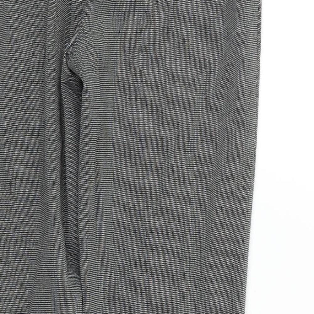 Papaya Womens Grey Check  Trousers  Size 14 L25 in