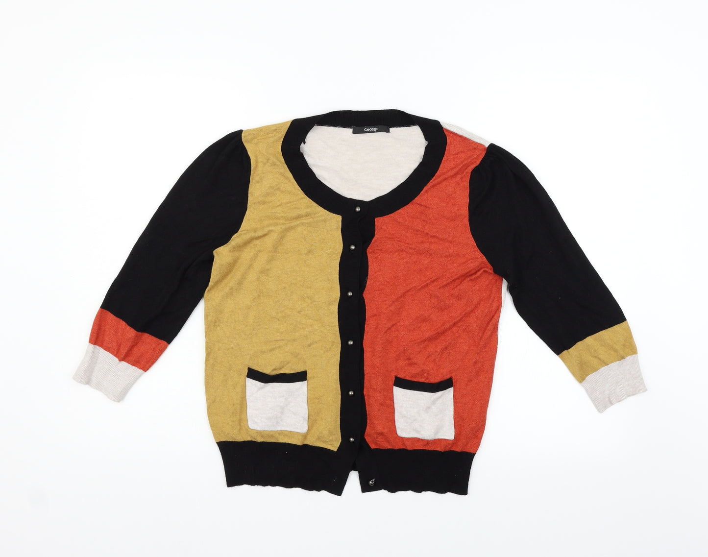 George Womens Orange   Cardigan Jumper Size 12