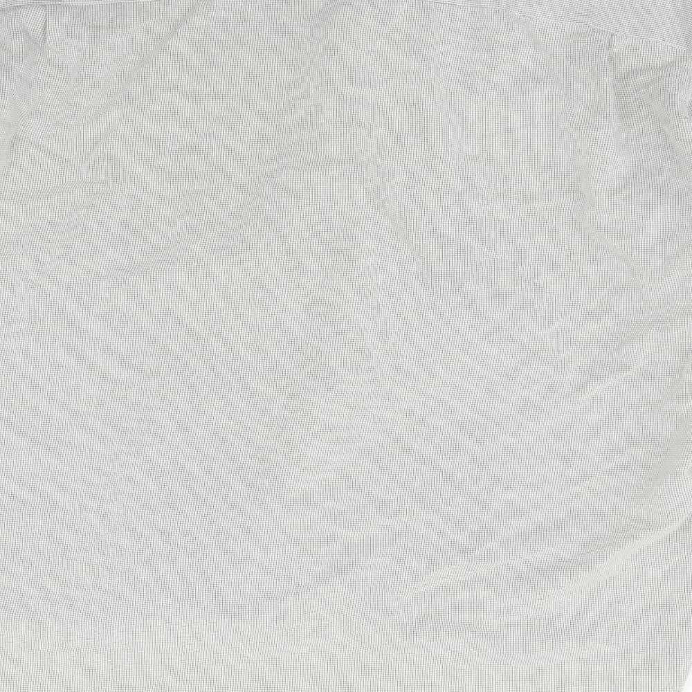 Marks and Spencer Mens Grey Check   Button-Up Size 2XL