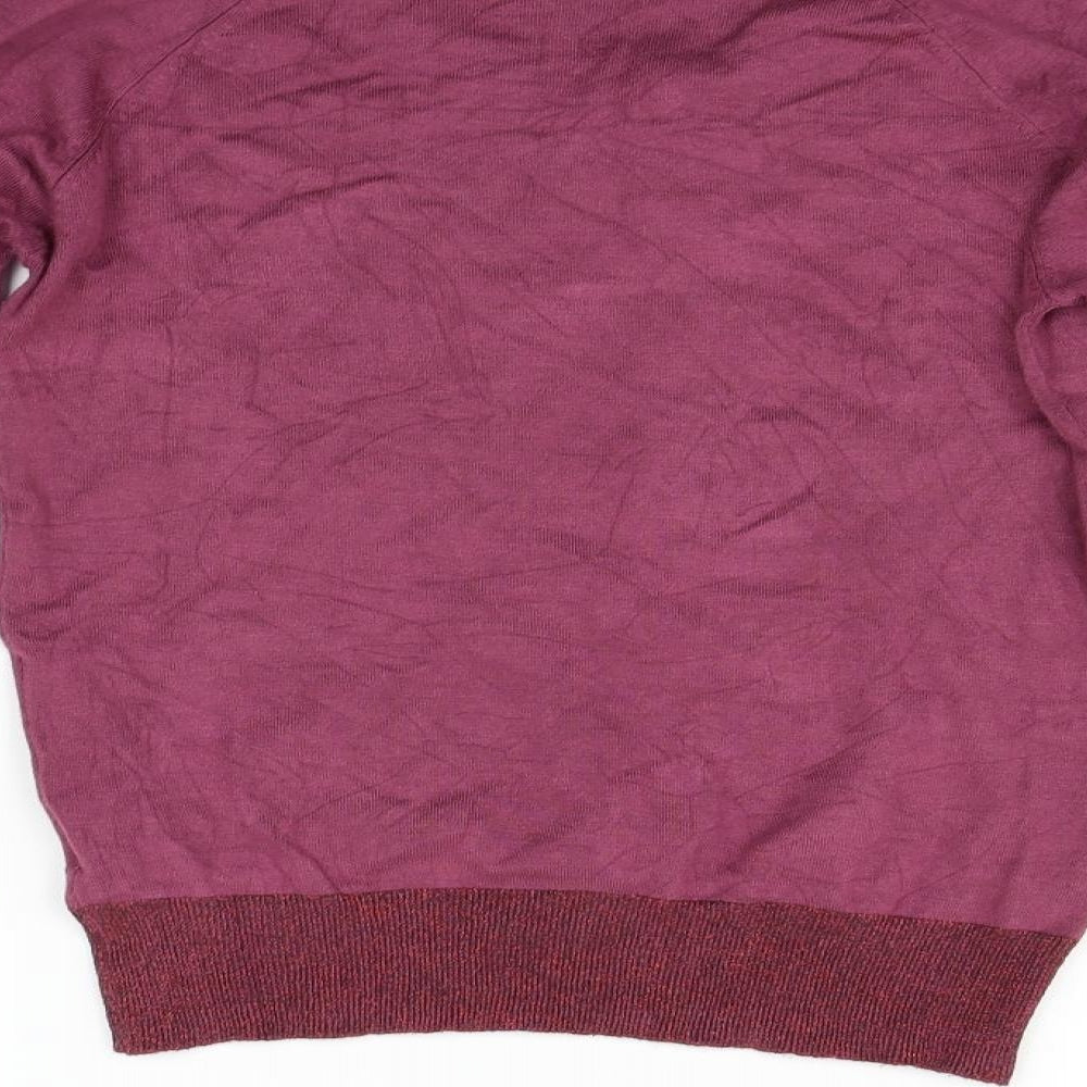 DeFacto Womens Purple   Pullover Jumper Size L  - details on chest