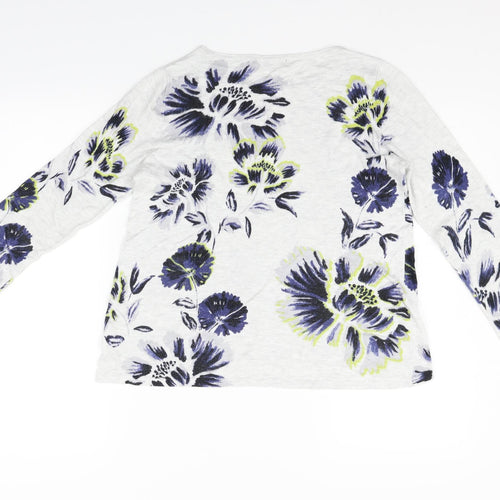 Marks and Spencer Womens Grey Floral  Pullover Jumper Size 8