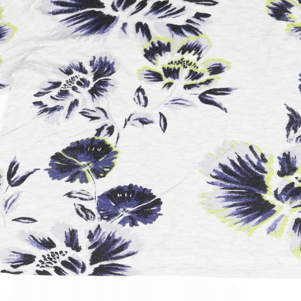Marks and Spencer Womens Grey Floral  Pullover Jumper Size 8