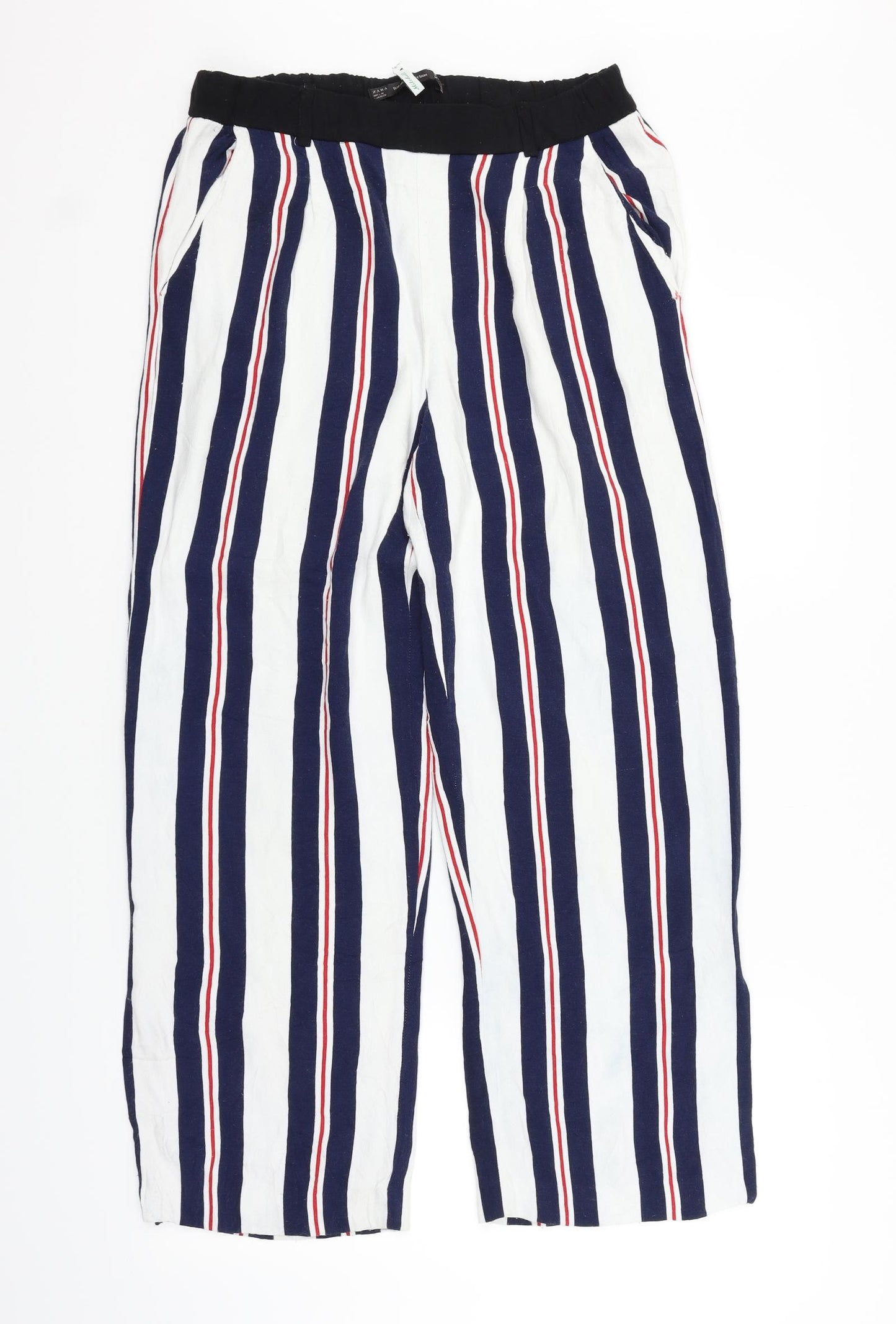 Zara Womens Blue Striped  Trousers  Size S L26 in