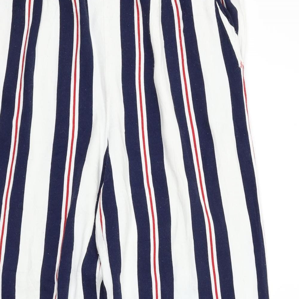 Zara Womens Blue Striped  Trousers  Size S L26 in
