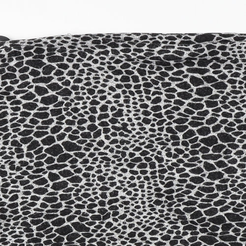 Dorothy Perkins  Womens Black Animal Print  Pullover Jumper Size 12