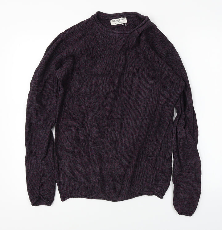 Cedar Wood State Mens Purple Pullover Jumper Size M