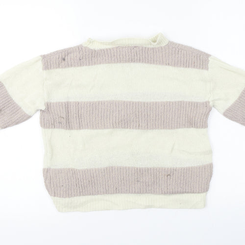 New Look  Girls Ivory Striped  Pullover Jumper Size 12-13 Years