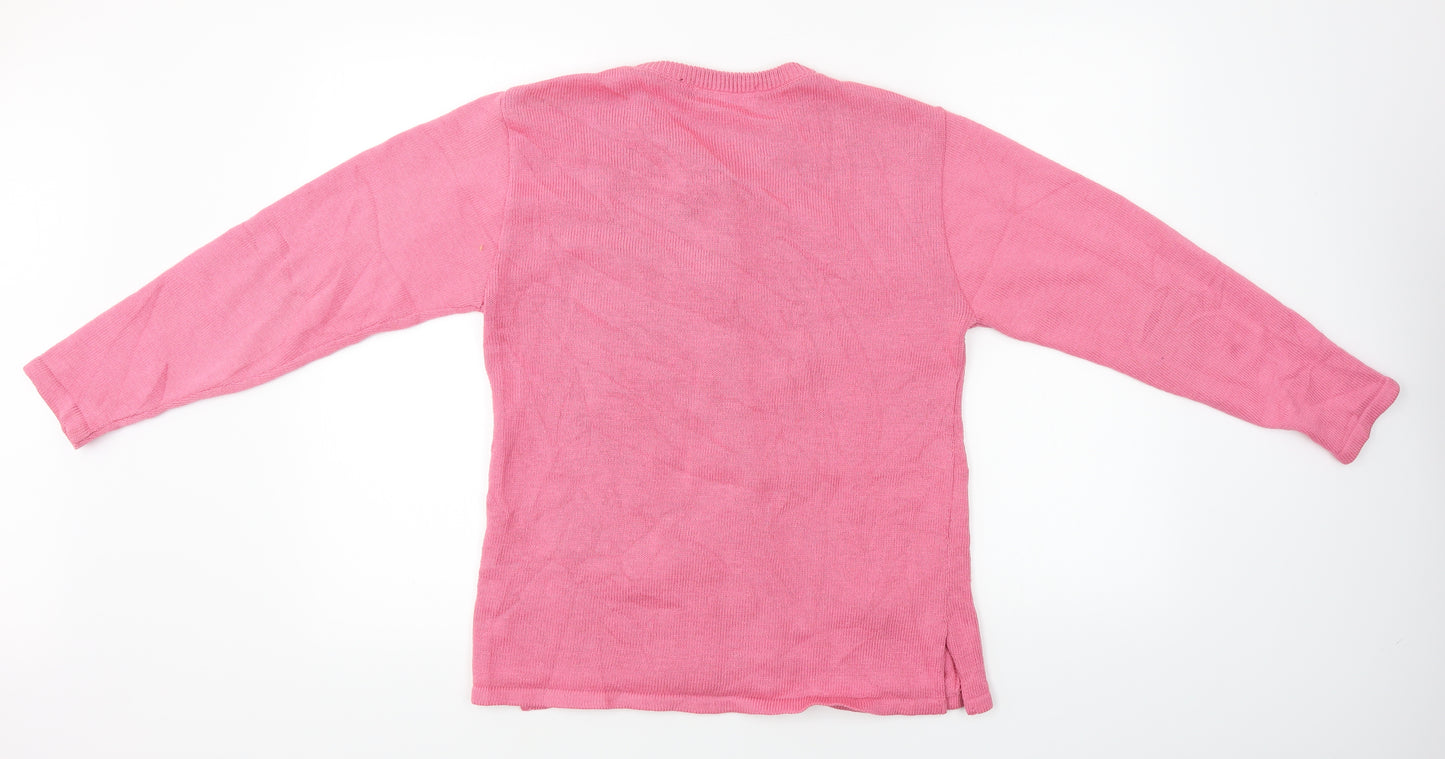 solution  Womens Pink   Cardigan Jumper Size M