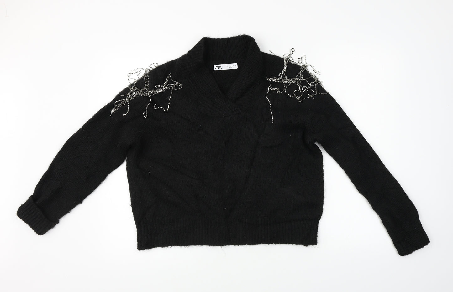 Zara Womens Black   Pullover Jumper Size S
