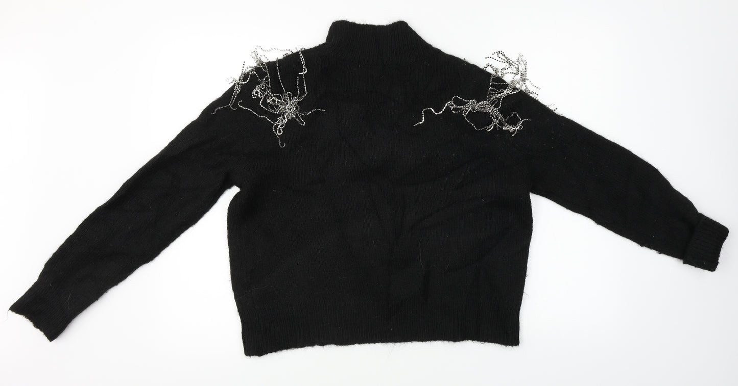 Zara Womens Black   Pullover Jumper Size S