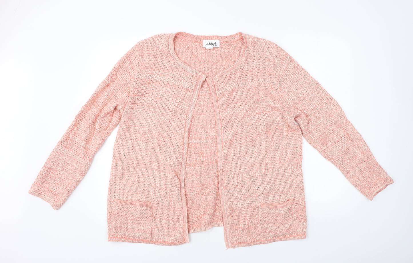 Afibel  Womens Orange   Cardigan Jumper Size 16
