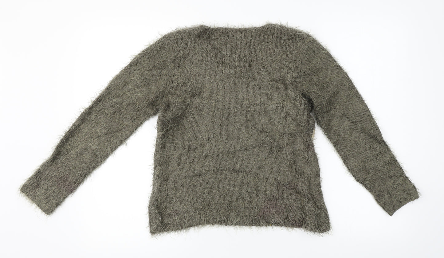 Marbel  Womens Grey   Pullover Jumper Size S