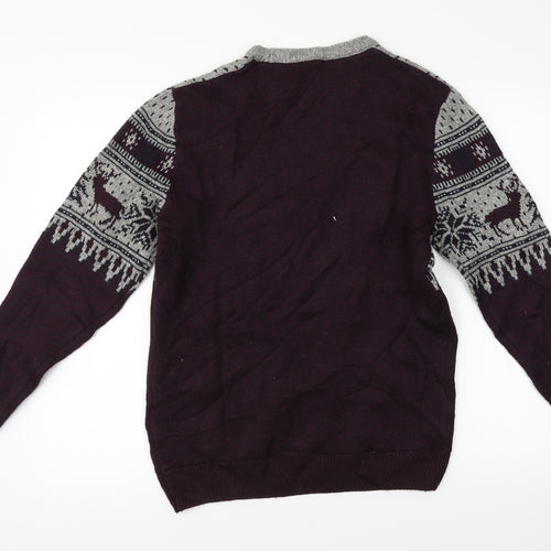 Cedar Wood State  Mens Purple   Pullover Jumper Size S