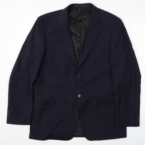 Brooke Taverner   Mens Blue Striped  Jacket Blazer Size 42