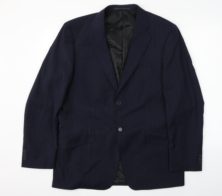 Brooke Taverner   Mens Blue Striped  Jacket Blazer Size 42