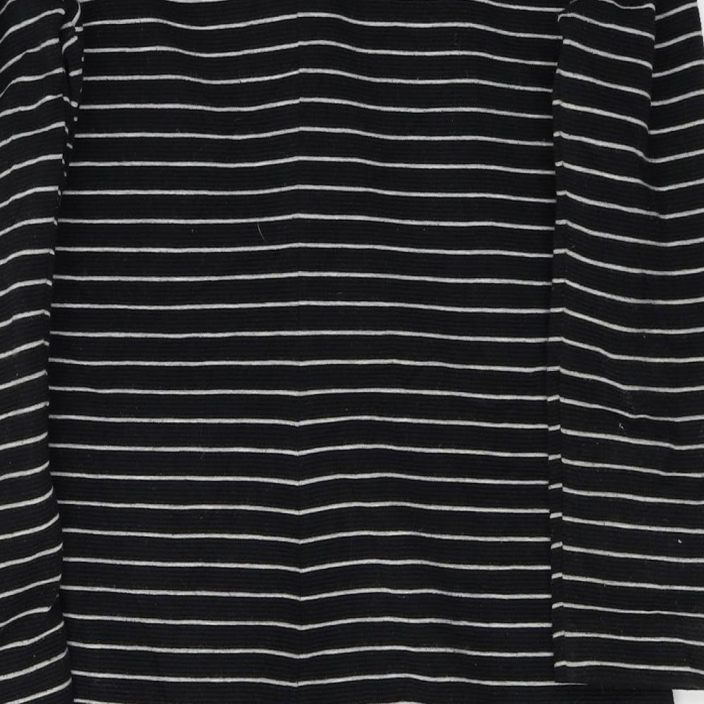 Joules  Womens Black Striped  Basic T-Shirt Size 14