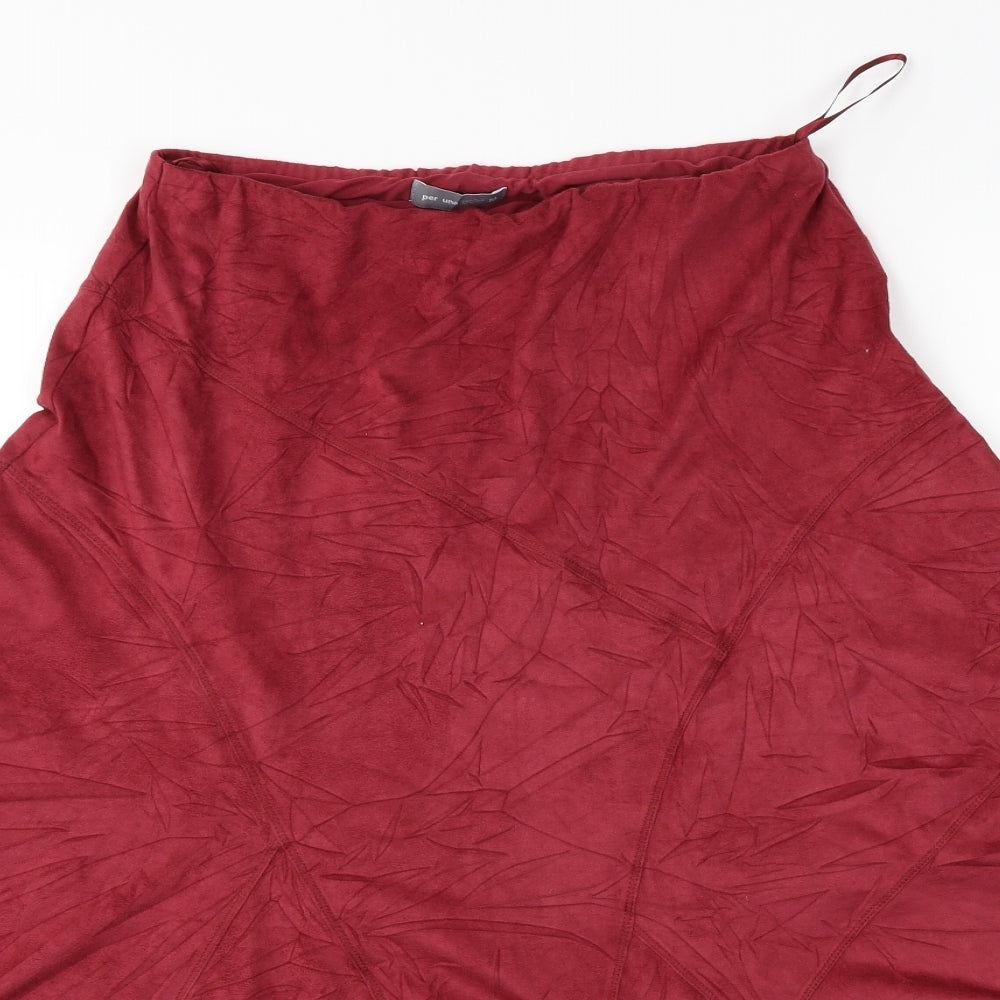 Per Una  Womens Red   A-Line Skirt Size 10