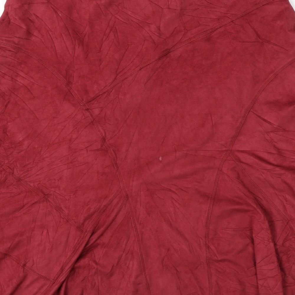 Per Una  Womens Red   A-Line Skirt Size 10