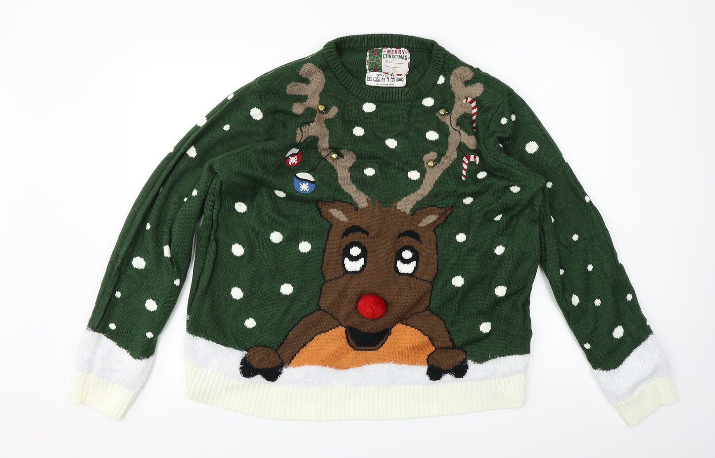 Cedar Wood State  Mens Green   Pullover Jumper Size 2XL  - Christmas Jumper