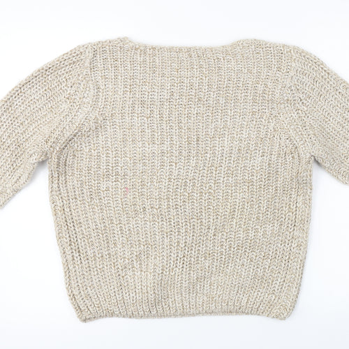 Brave Soul  Womens Beige   Pullover Jumper Size 14