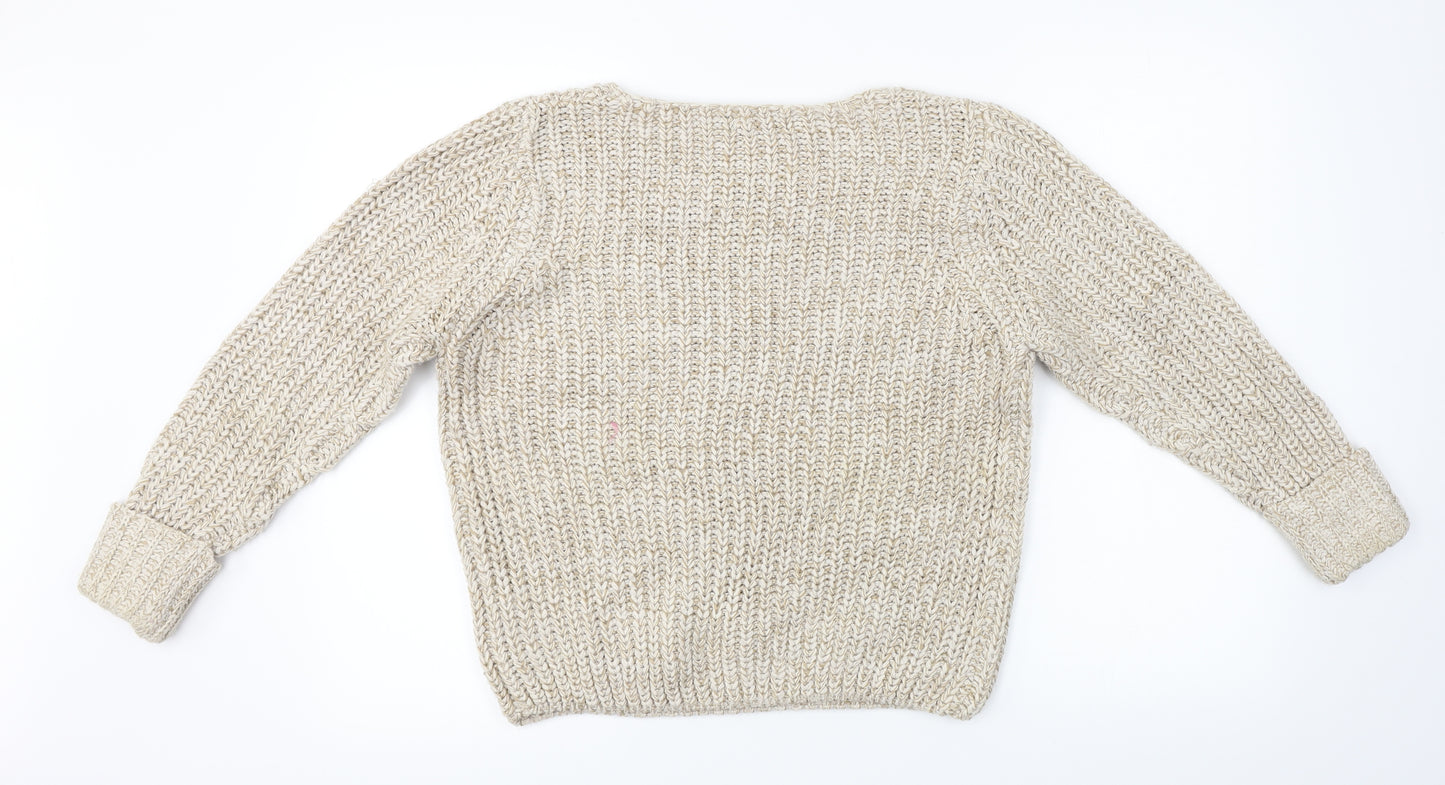 Brave Soul  Womens Beige   Pullover Jumper Size 14