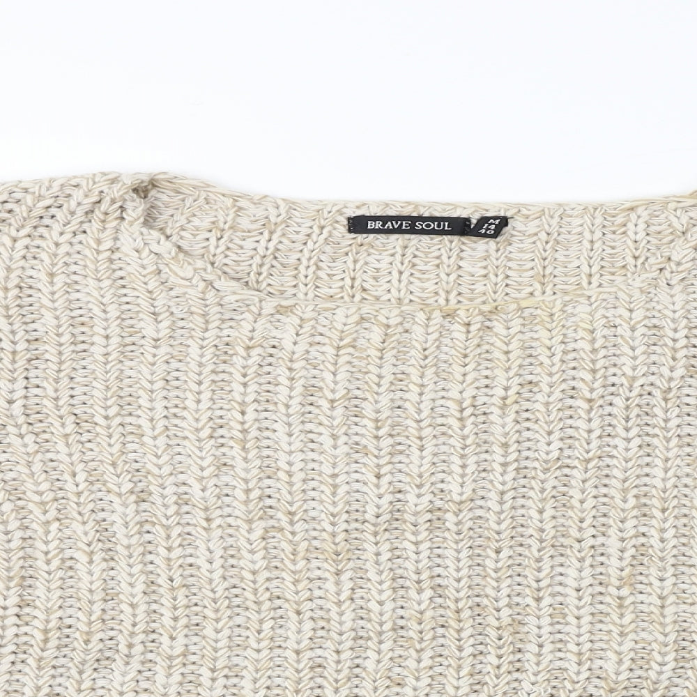Brave Soul  Womens Beige   Pullover Jumper Size 14