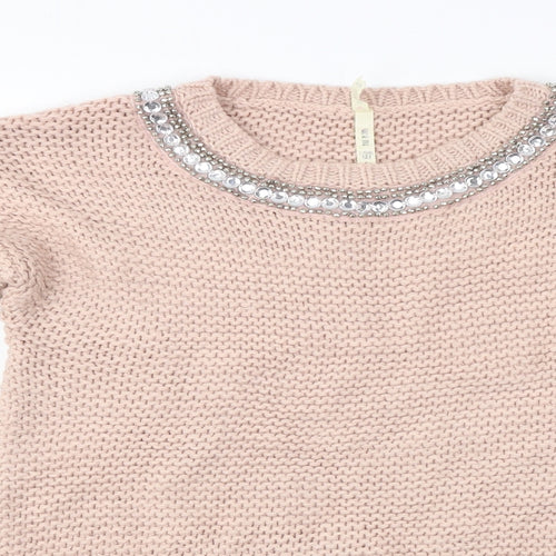 YD Girls Pink   Pullover Jumper Size 12-13 Years