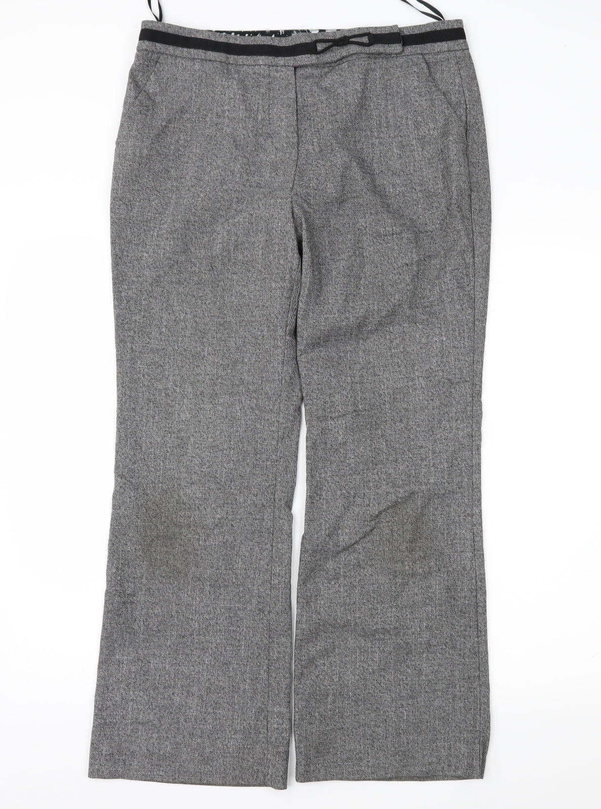 Per Una Womens Grey   Trousers  Size 14 L27 in