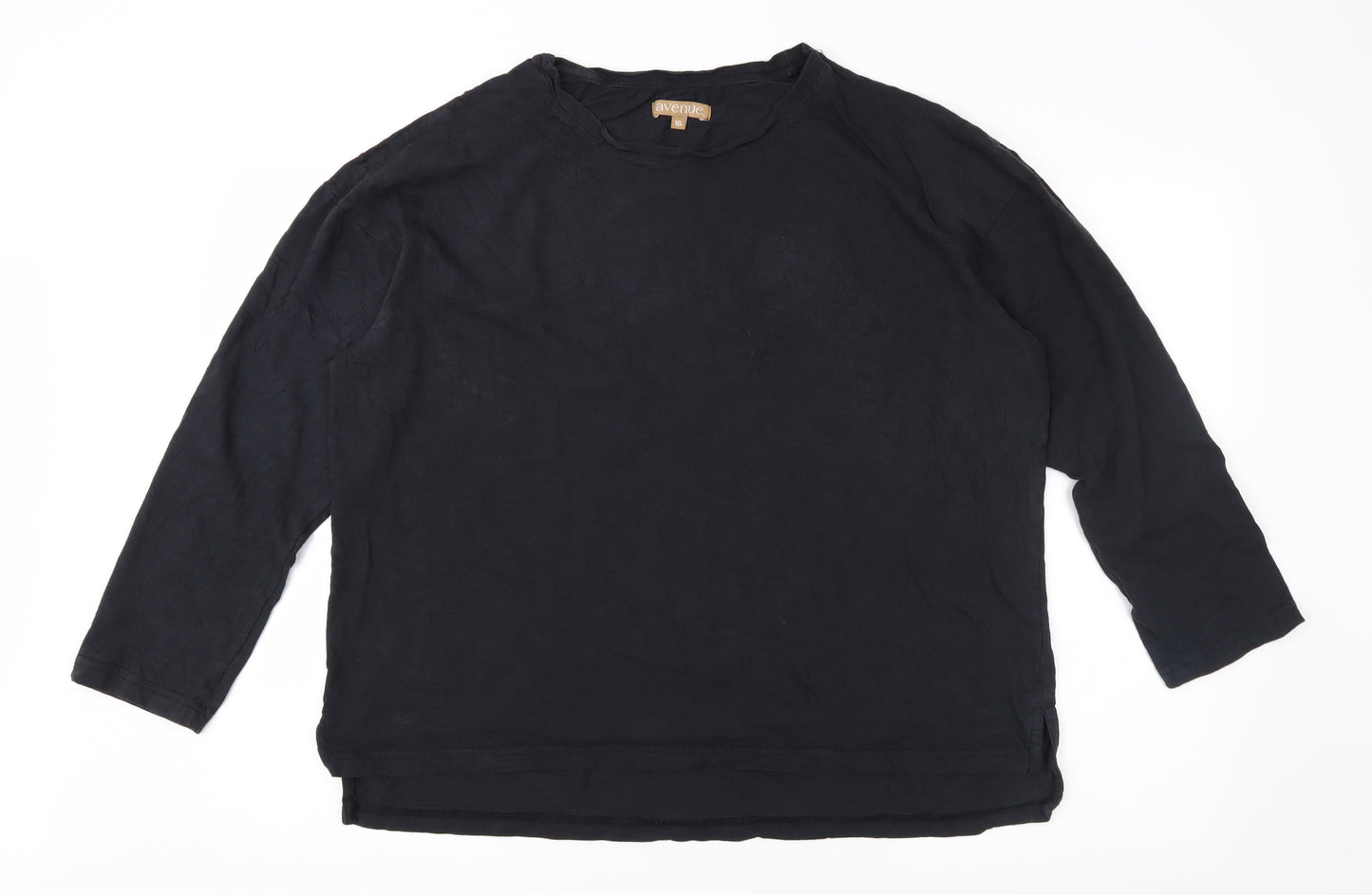 Avenue Womens Black   Basic T-Shirt Size 16