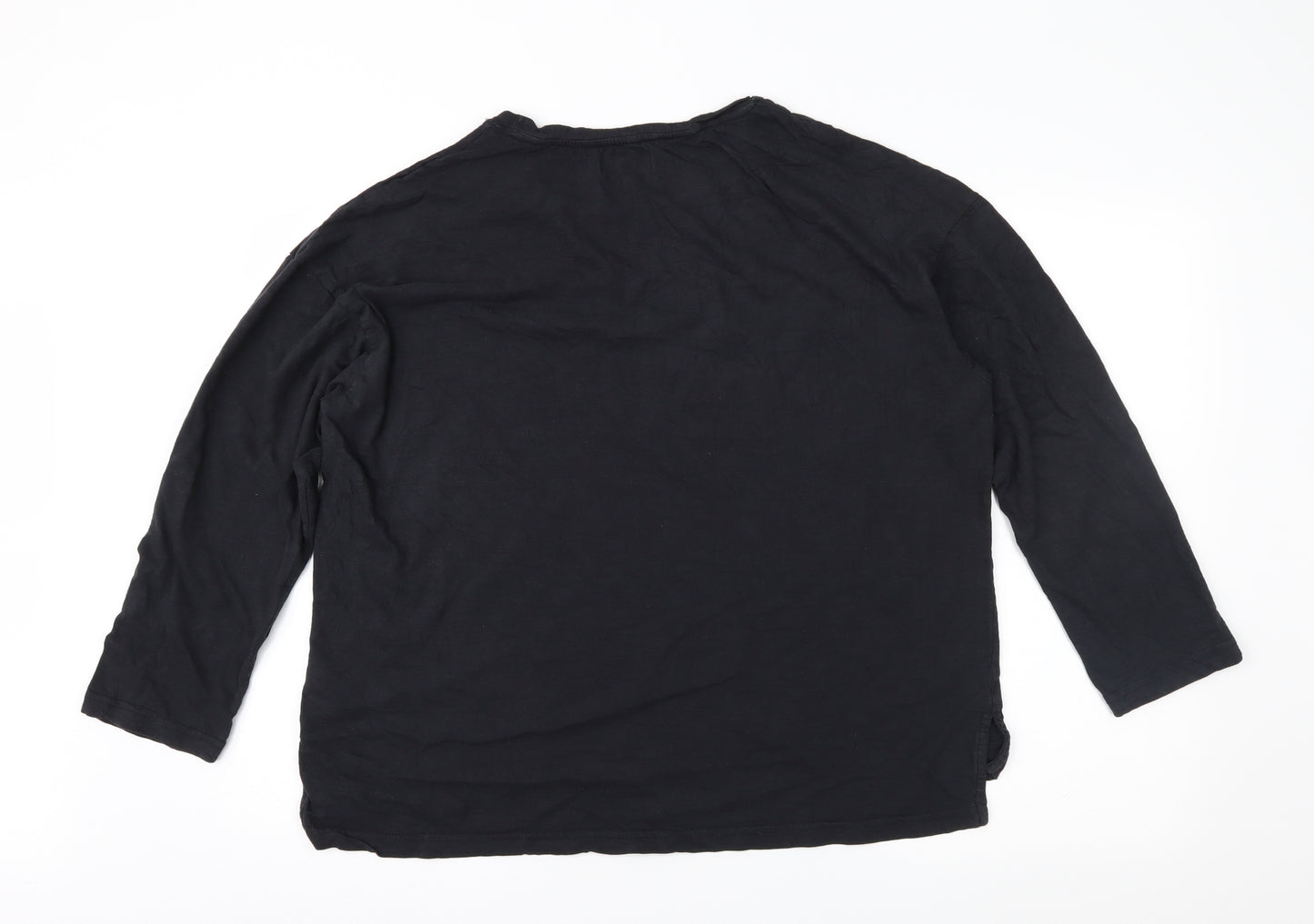 Avenue Womens Black   Basic T-Shirt Size 16